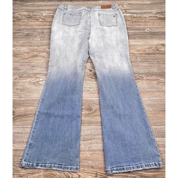 Peace Love World Womens 16~38x32 Flare Leg Denim Blue jeans Boho Hippie Festival - Picture 5 of 14